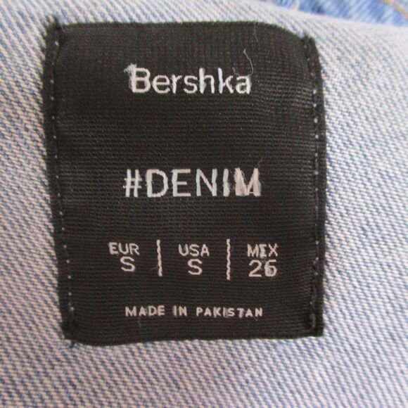 NWT Bershka Oversized Distressed Denim Button Up Jacket - Picture 6 of 6